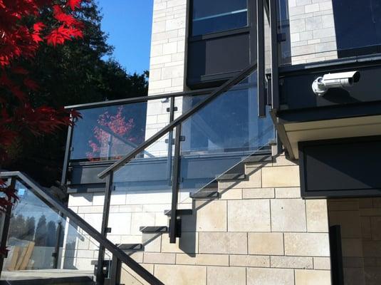 Exterior Deck Rail Glass