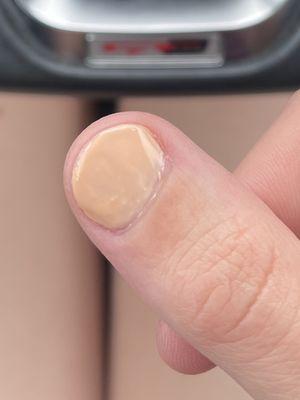 Lumpy nail polish right after appointment