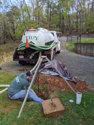 Septic tank pump out