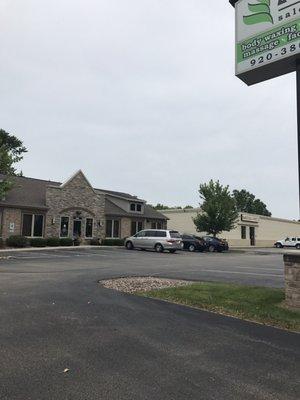 Outside view of salon building.