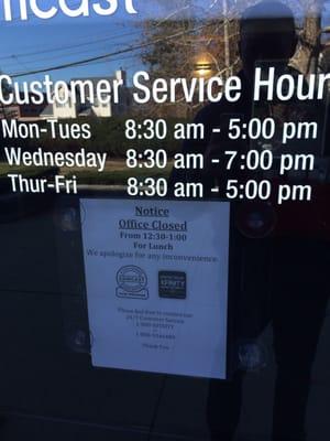 Make sure you call ahead to confirm they're open, even during normal business hours.