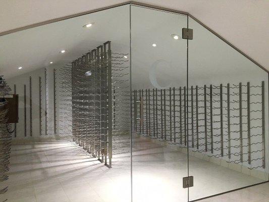 Custom Wine Room Glass Enclosure