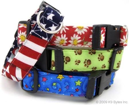 Handmade fabric dog collars