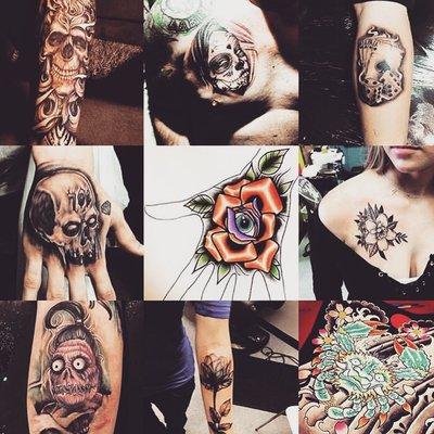 A view of a few 2018's tattoos.  Don't wait any longer for that ink you've been waiting on!!