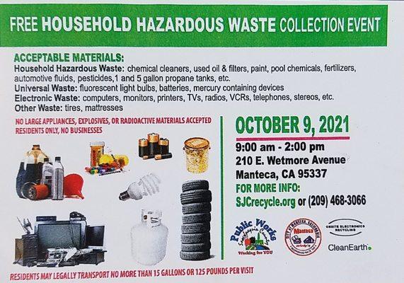 San Joaquin Household Hazardous Waste Consolidation Facility