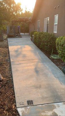 Concrete walkway.