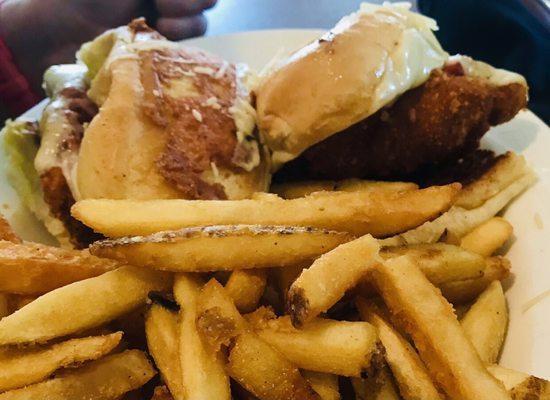 First of four incorrect orders. This is the Parmesan crusted chicken sandwich. Should have been a regular chicken sandwich.