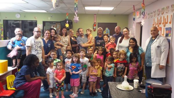 Our Pre-K ejoyed a day with their parents learning about Mad Science and enjoyed a Pizza Lunch with Mom and Dad.