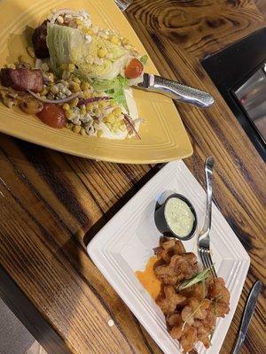 Wedge salad & bang bang shrimp!!!