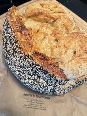 Roscoe's Open Sesame Sourdough Bread is one of our favorites