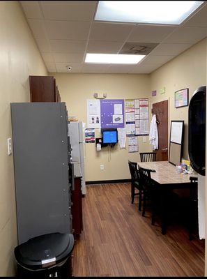 A Clean and Sanitized break room ready for next day operation.