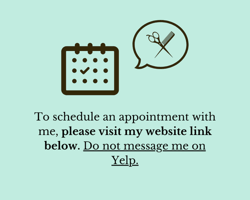 To schedule an appointment with Kelly Ghilarducci, please visit her website link. Do not message her on Yelp.