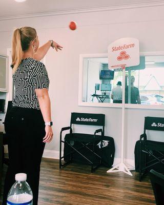 Basketball in the office!