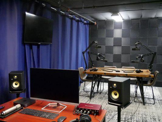 Podcast Studio with Shure SM7B and 4K Video