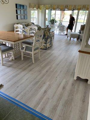 Waterproof vinyl flooring