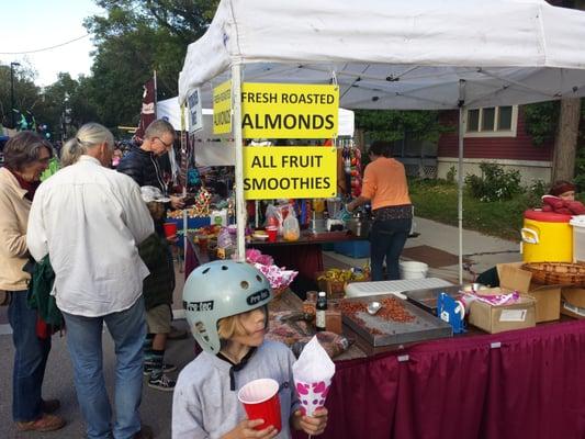 Willy St. Fair! Music, libations, eclectic variety of standard and ethnic foods, artisan crafts, and assorted fruits and nuts!