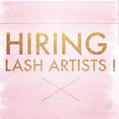 We are now hiring motivated lash artists!