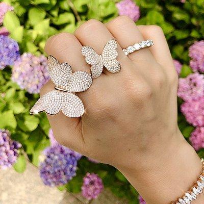 Floral is in right now... mixing butterflies with eternity rings!