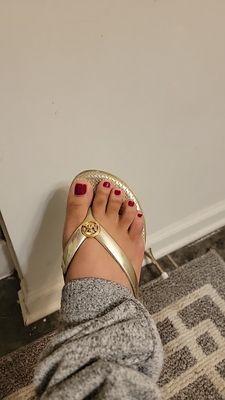 Pedicure done by Kim