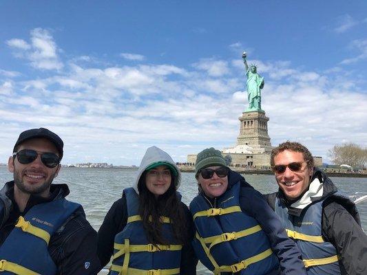 Sailing in front of the Statue of Liberty!