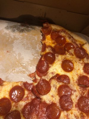 Greasy pizza