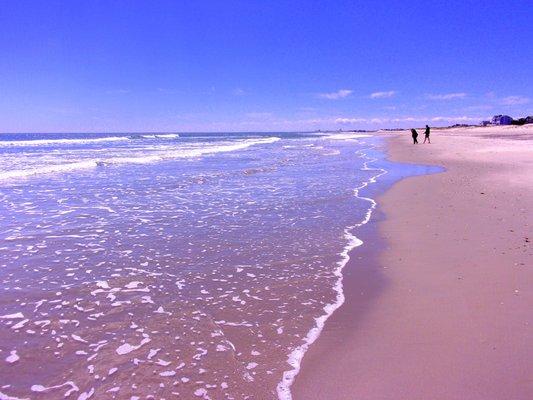 Walking on the beach