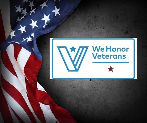 Proud partner of the We Honor Veterans program.