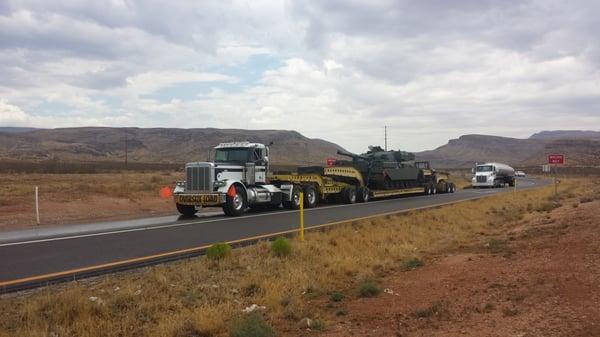 Chieftain mk11 tank on steerable cozad 9 axle