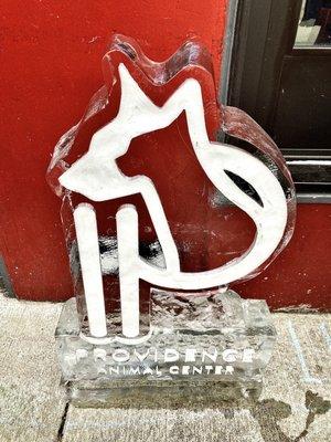 Providence Animal Center -- sculpture at "Ice on State" festival Jan 2023