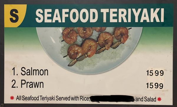 MENU: Seafood Teriyaki