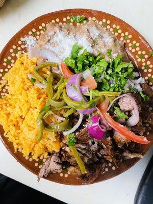 Carnitas, chales combinación