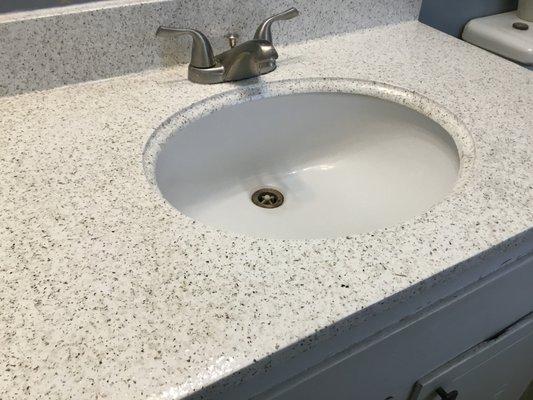 After: Natural Accent W/ White Sink Bowl