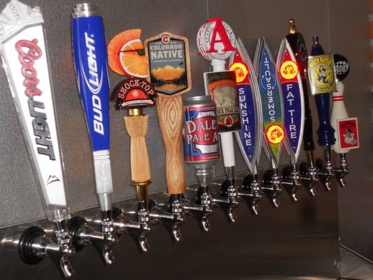 Plenty of beers on tap.