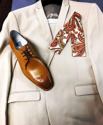 Suit Bow Tie & Shoes Combo