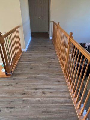 New flooring and baseboards