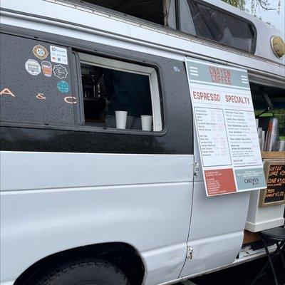 A new coffee truck with Taro and lavender latte