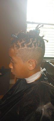 Fade with braids