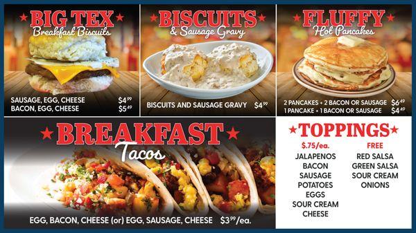 Start your day off right with a Tucker's Country Store breakfast.