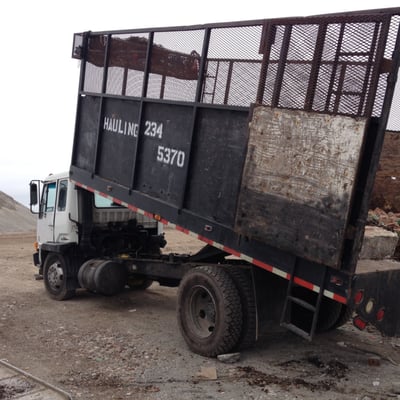 37 yard dump truck makes any job quick and cheaper than any other hauling service around