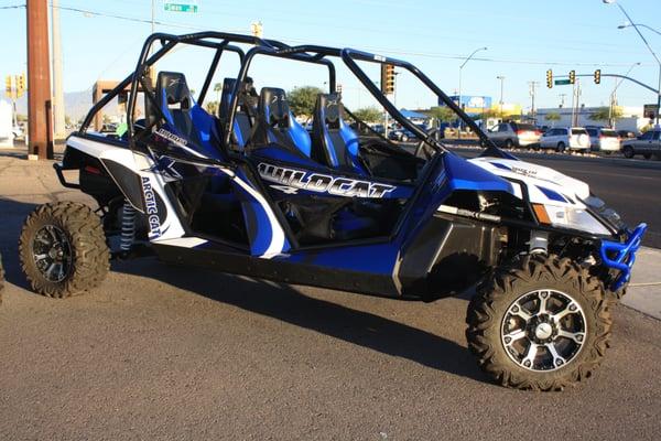 All New Arctic Cat Wildcats!! We have 4 seater and 2 seaters in Stock!! Come check them out!