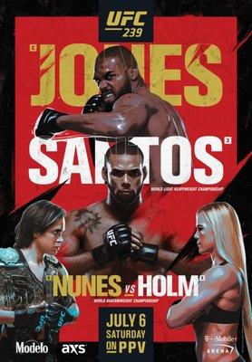 Jon Jones is back to take on his next contender Thiago Santos! Don't miss out. $5 Cover Charge @ 5pm Ages: 18+