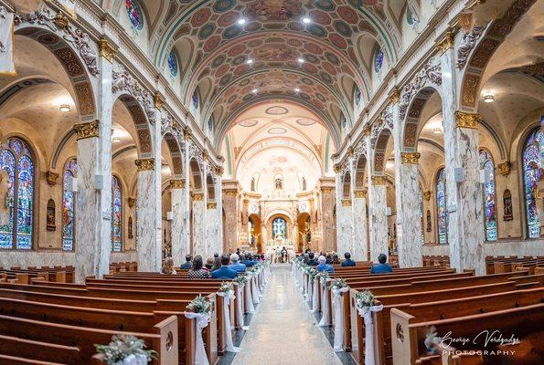 Wedding ceremony photography at Jesus Christ Church in Stamford, CT