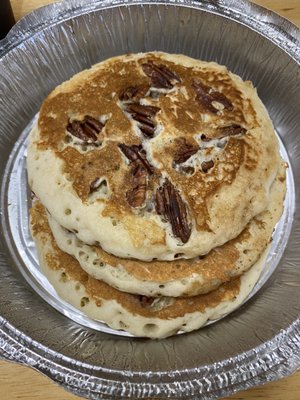 Nut Filled Pancakes with pecans.