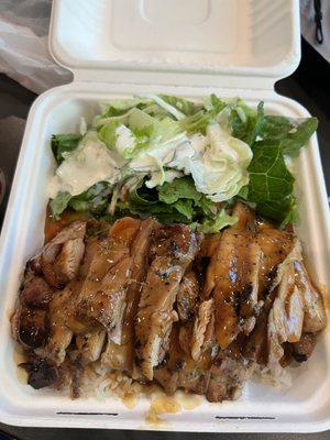 Teriyaki chicken special w/ side of salad