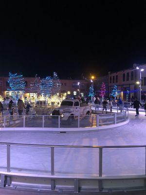 Ice skating area