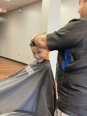 David loves getting his hair cut. Peter does a great job.