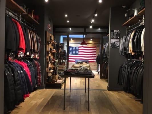 Store Interior - great selection of men's and women's leather jackets