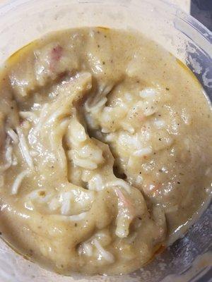 Side of "etouffee" served on white rice