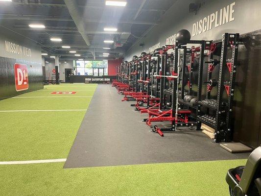 View of the workout equipment along the wall