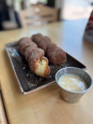 Korean Donuts with sweet cream sauce